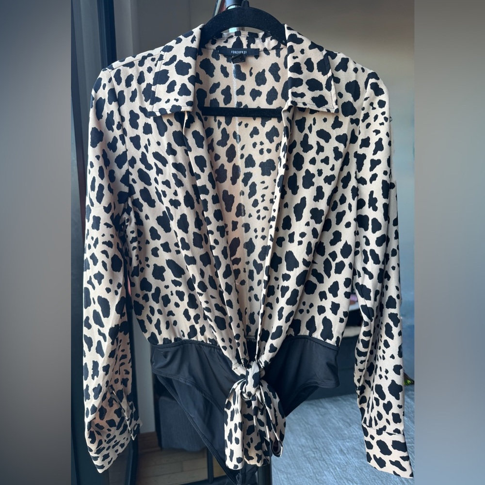 Forever 21 Animal Print Blouse